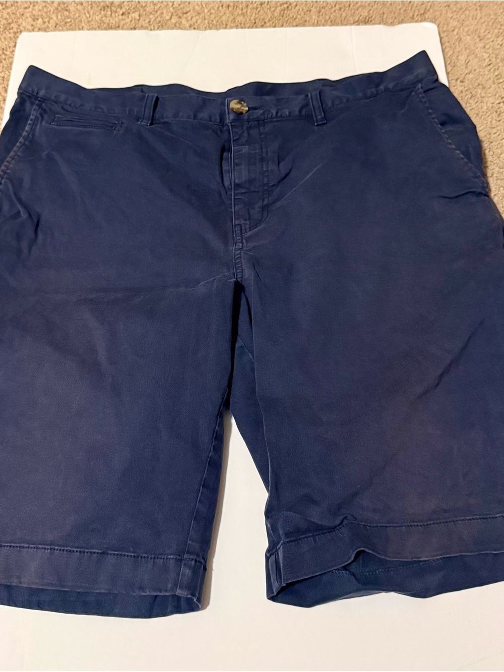 Men's Flat Front Chino Shorts in Navy